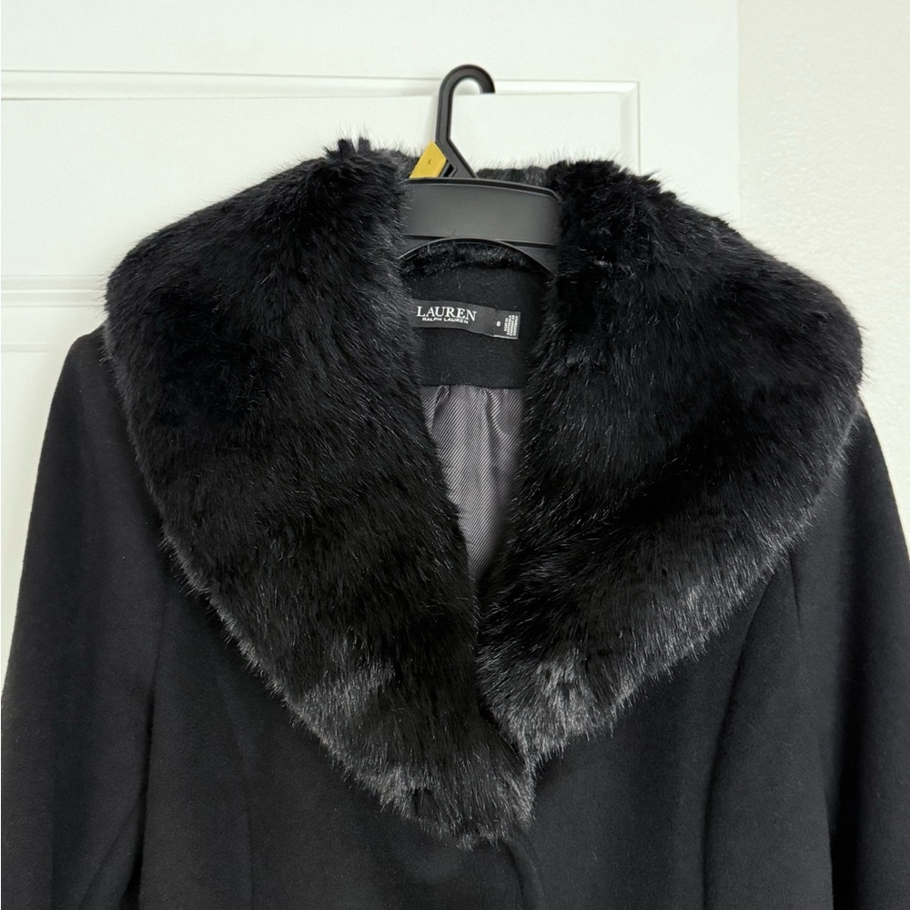 Ralph Lauren Black Trench Coat - Picture 2 of 8